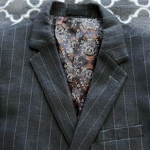 Dark grey pinstripe blazer with with original vest.